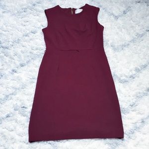 purple dress with belt